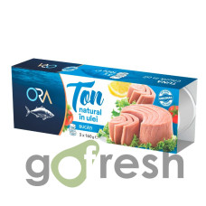 ORA Ton natural bucati in ulei 3x160g